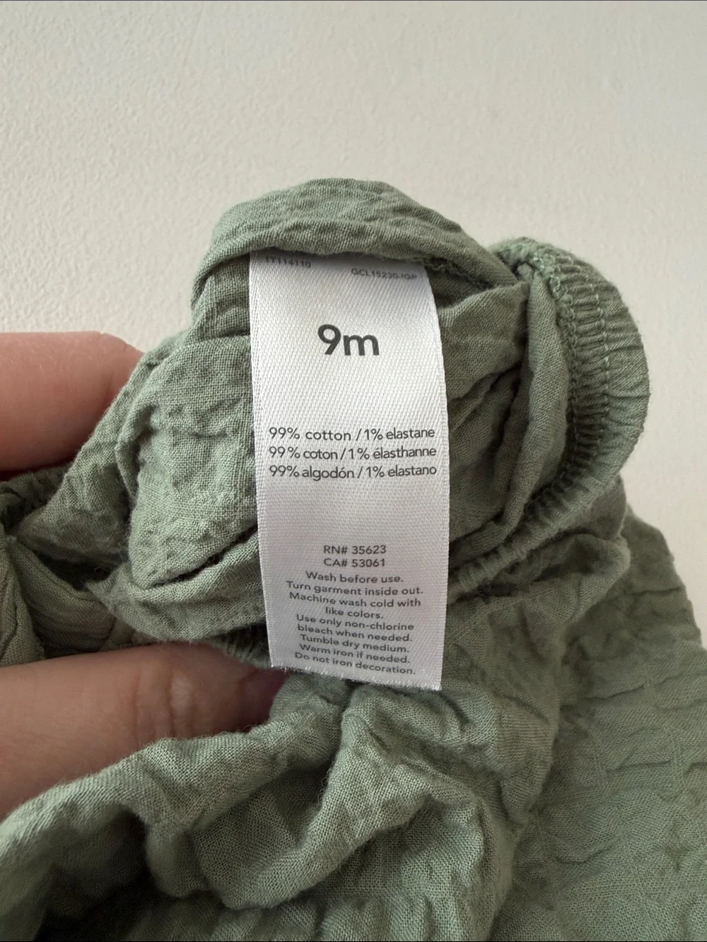 Carter's - Sage Green Baby Romper